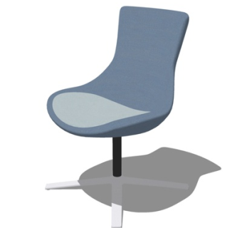 现代单人沙发su模型