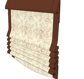 简欧卷帘su模型