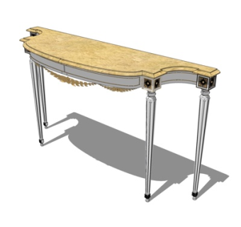 欧式端景柜su模型