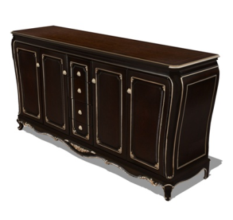 欧式端景柜su模型