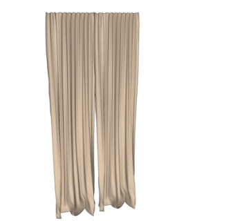 现代窗帘su模型