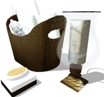 现代装饰品su模型