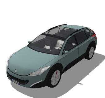 现代家用汽车su模型