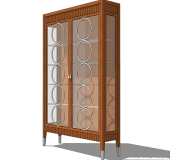 简欧酒柜su模型