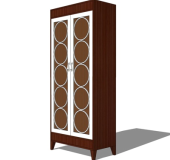简欧酒柜su模型