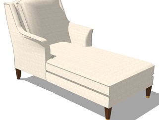 现代躺椅su模型