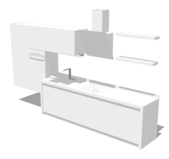 现代橱柜su模型