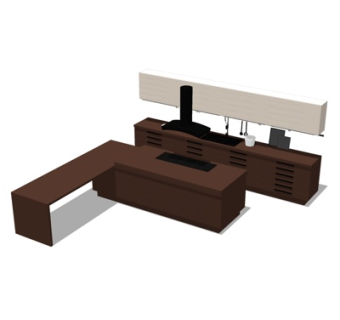 现代橱柜su模型