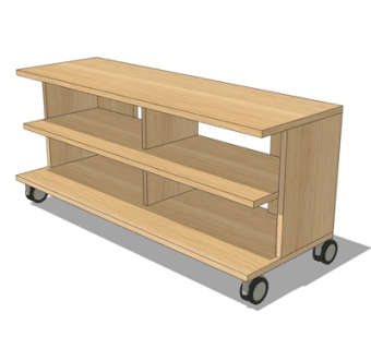 现代边柜su模型