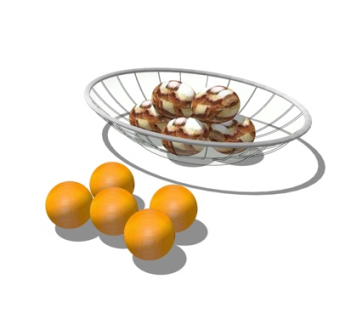 现代糕点su模型