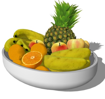 现代水果su模型