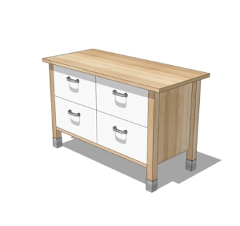 新中式边柜su模型