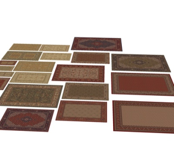 简欧地毯su模型