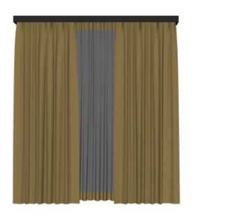 现代窗帘su模型