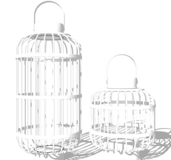 现代鸟笼su模型