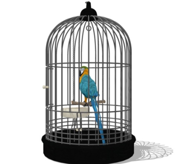 现代鸟笼su模型