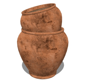中式陶罐su模型