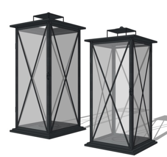 现代烛台灯罩su模型