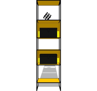 现代装饰柜su模型
