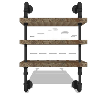 工业风装饰柜su模型