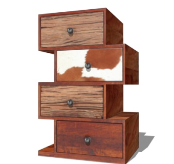 新中式装饰柜su模型