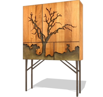 北欧装饰柜su模型