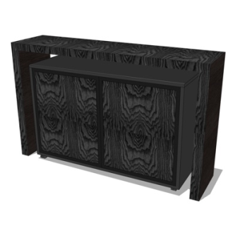 简欧端景柜su模型