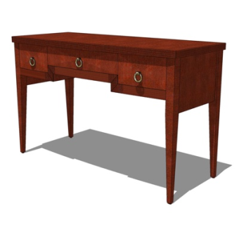 新中式书桌su模型