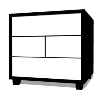 现代床头柜su模型