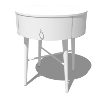 现代床头柜su模型