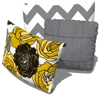 现代抱枕su模型