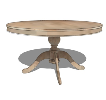 欧式餐桌su模型