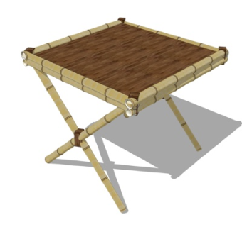 新中式角几su模型