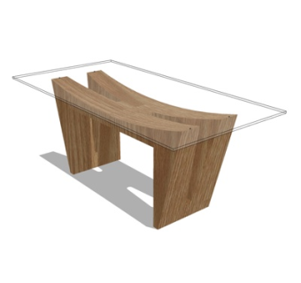 现代餐桌su模型