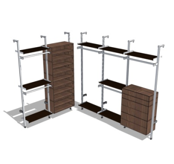 现代衣柜su模型