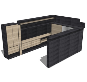 现代衣柜su模型