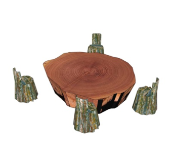 中式茶桌su模型