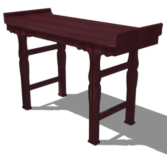 中式端景柜su模型