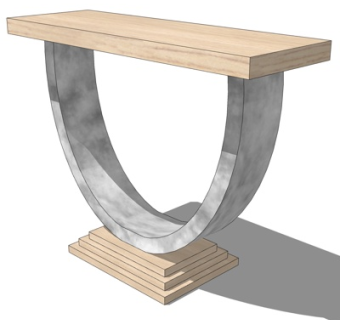 简欧端景柜su模型