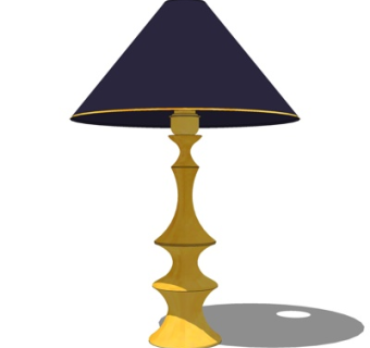 简欧台灯su模型