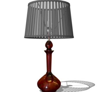 简欧台灯su模型