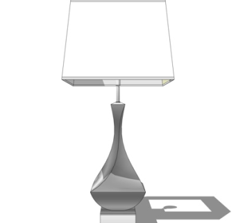 简欧台灯su模型