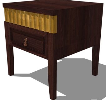 中式床头柜su模型