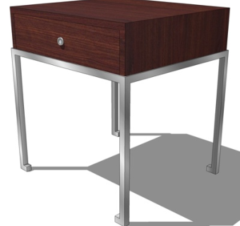 新中式床头柜su模型