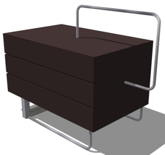 现代床头柜su模型