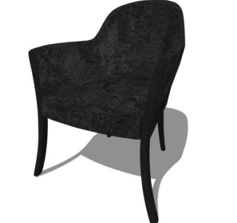 简欧休闲椅su模型