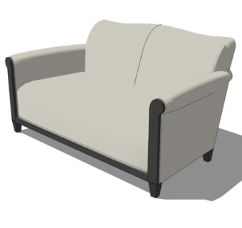 简欧双人沙发su模型