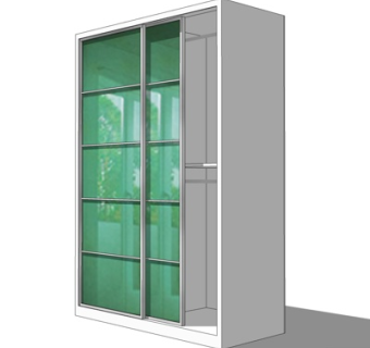 现代衣柜su模型