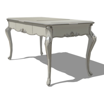 简欧书桌su模型