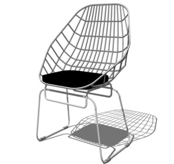 现代休闲椅su模型